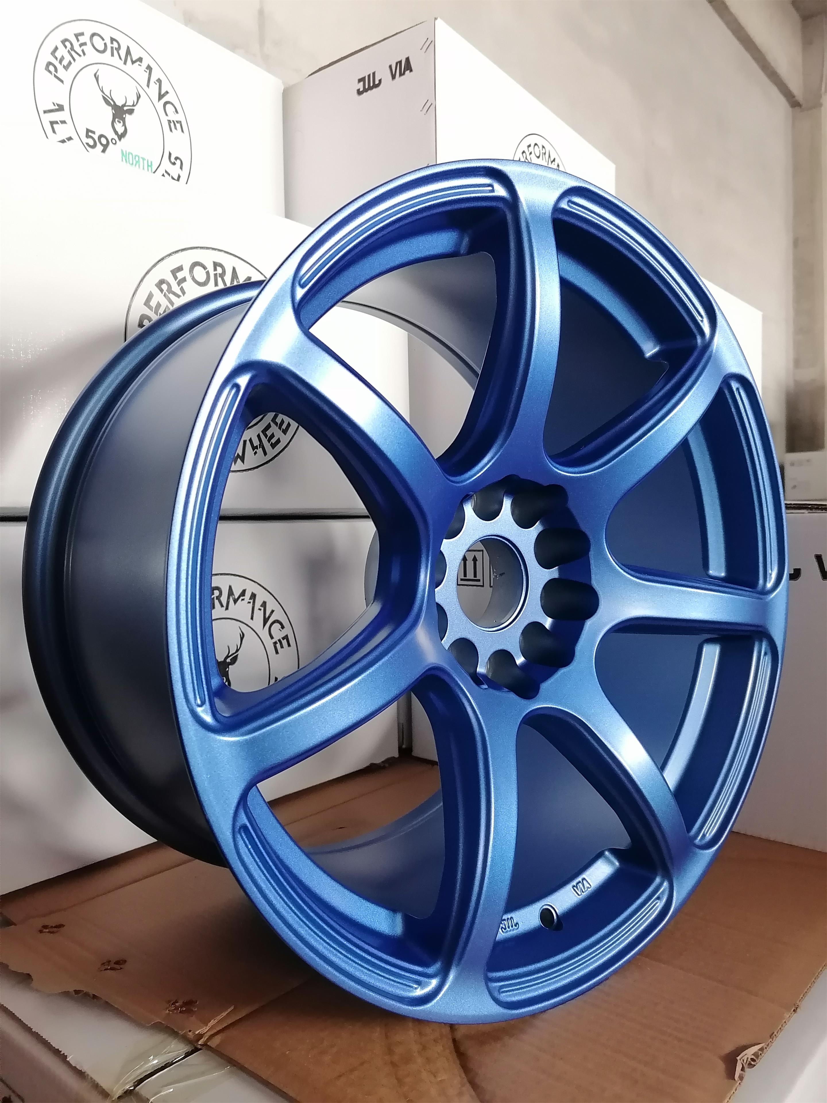 59°North Wheels D-009 9,5x18" ET22 5x114,3/5x120 matt blå metallic