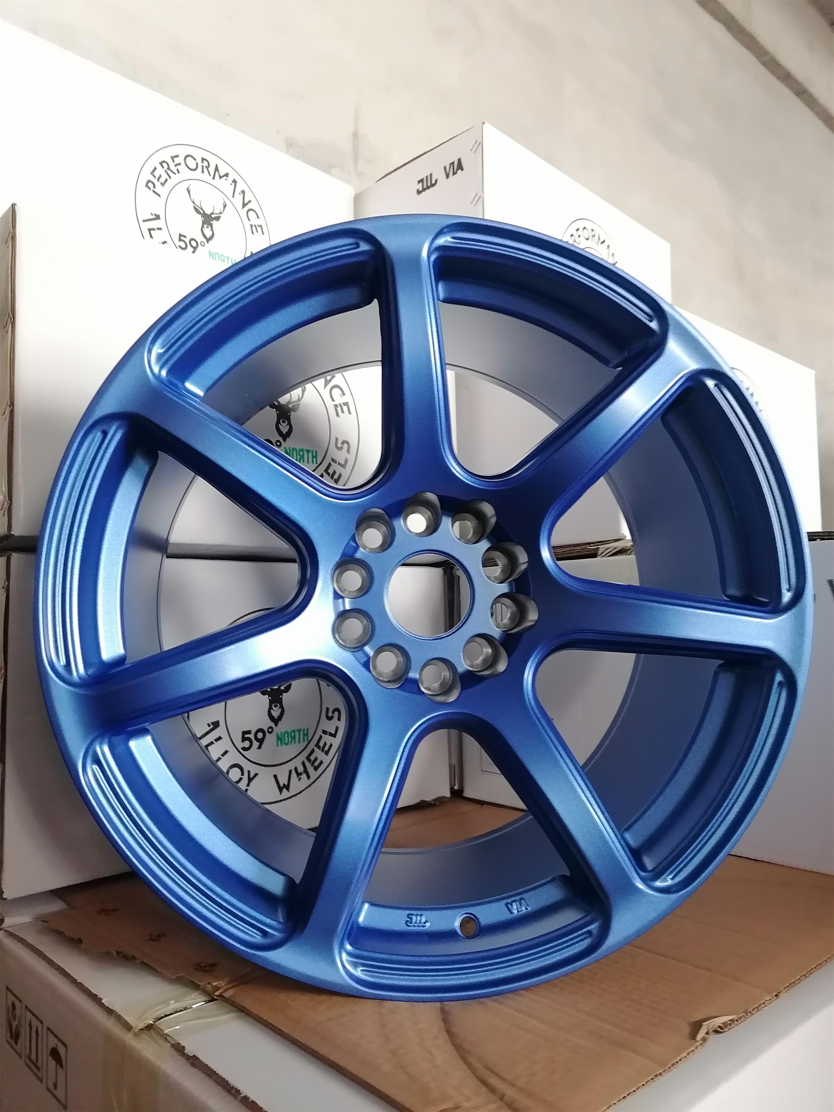 59°North Wheels D-009 9,5x18" ET22 5x114,3/5x120 matt blå metallic - 2