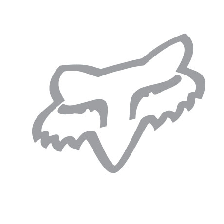 Fox Foxhead Klistermärke Silver