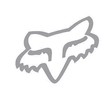 Fox Foxhead Klistermärke Silver