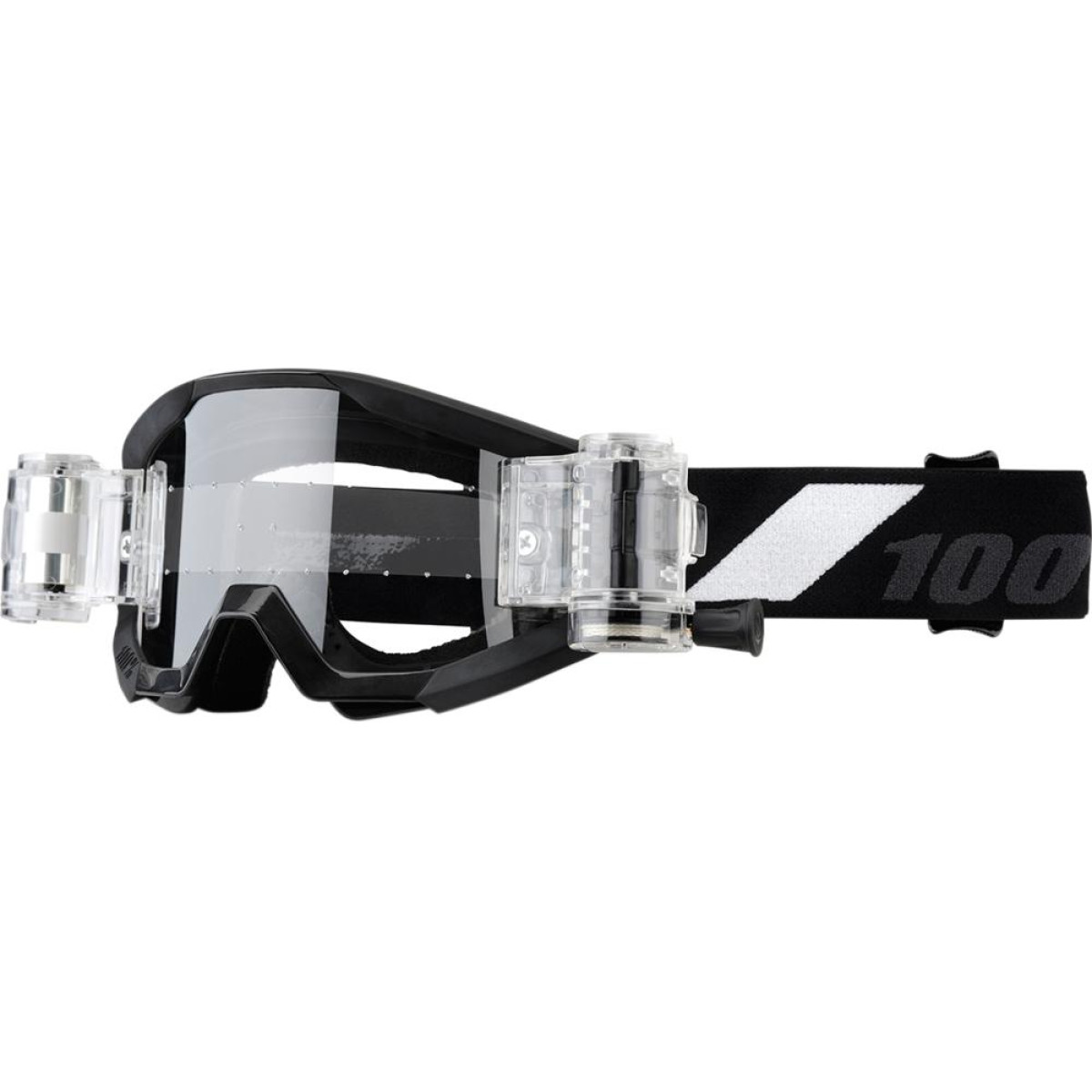 100% Crossglasögon Junior Strata Roll-Off Black/White