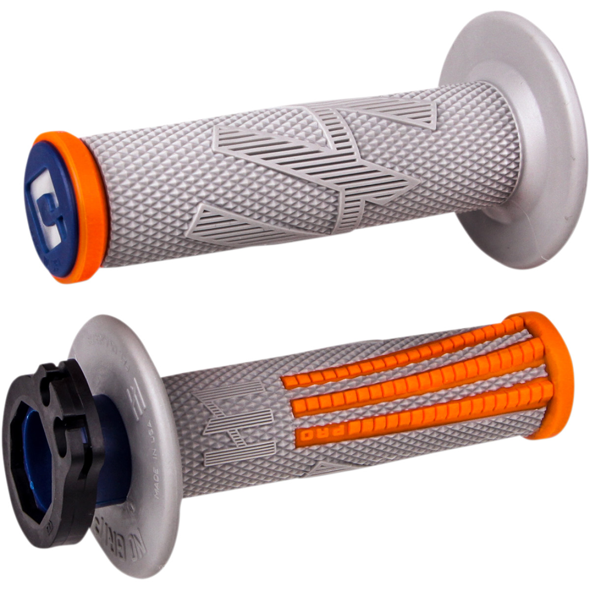 ODI Emig Racing Grips Pro V2 Grey/Orange