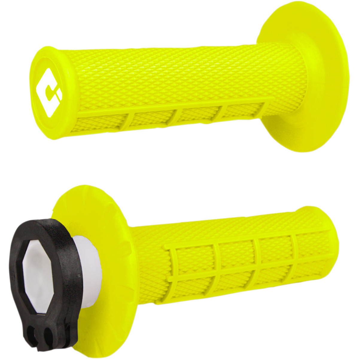 ODI V2 MX Lock-On Half-Waffle Flo Yellow