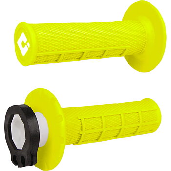 ODI V2 MX Lock-On Half-Waffle Flo Yellow