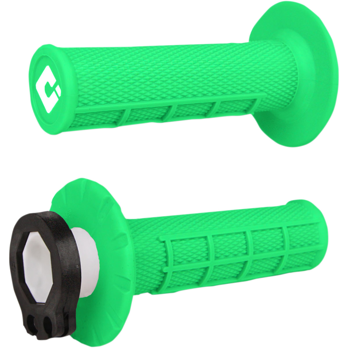 ODI V2 MX Lock-On Half-Waffle Flo Green