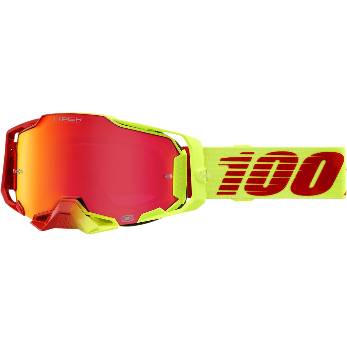 100% Crossglasögon Armega Solaris Yellow/Red