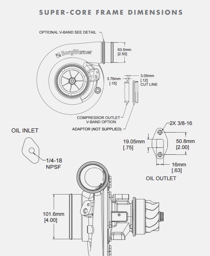 Borg Warner Airwerks S300SX-E Supercore 61-69mm - 9