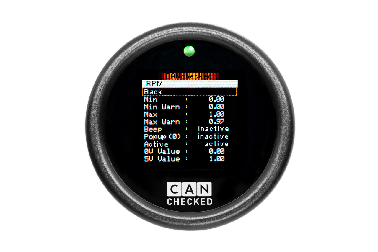 CAN-Checked MFD15 programmable Canbus Display 52mm Gen2 - 5