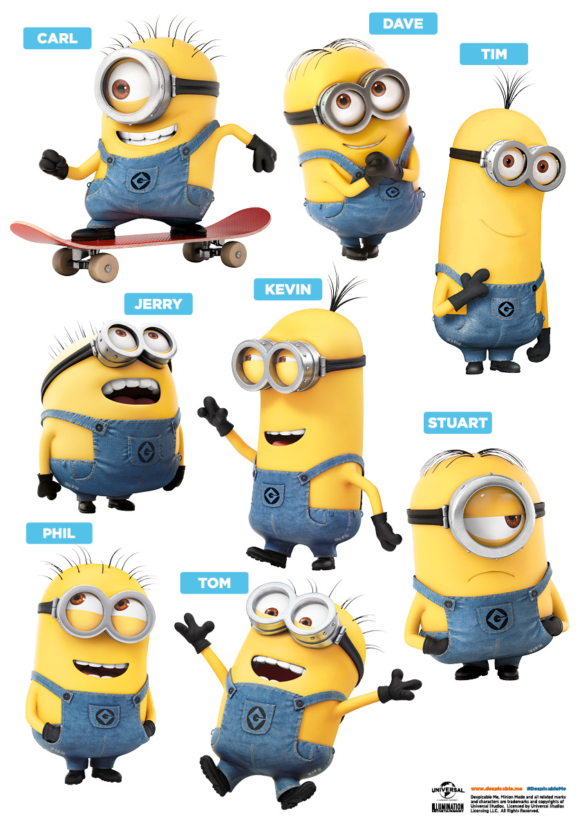 Minions 16 Friends - Wall Sticker- Smartbaby Ab