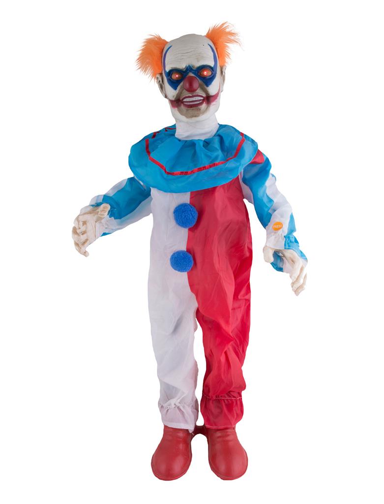 Läskig clown med ljus och ljud (95 cm) 