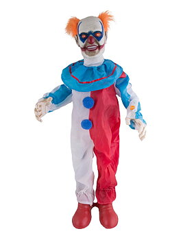Läskig clown med ljus och ljud (95 cm) 