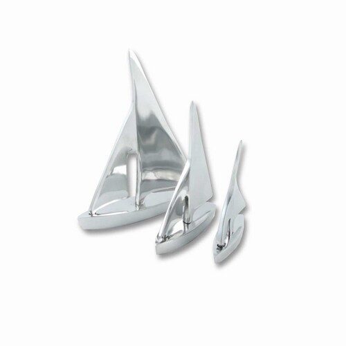 Maritim dekor - aluminiumbåtar (3 st)