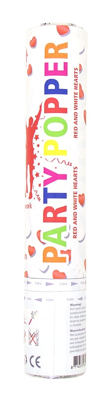 Party Popper Love Hearts, 28 cm