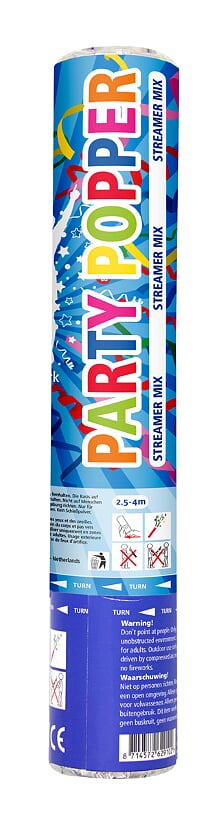 Party Popper Streamers, 26 cm