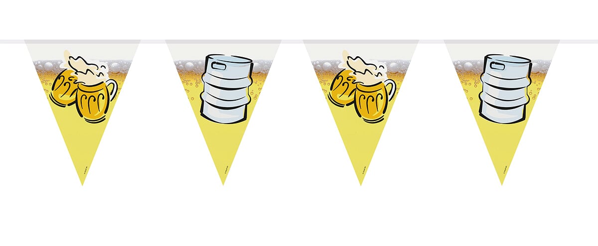 Flaggbanner, Øl party" (10 m)