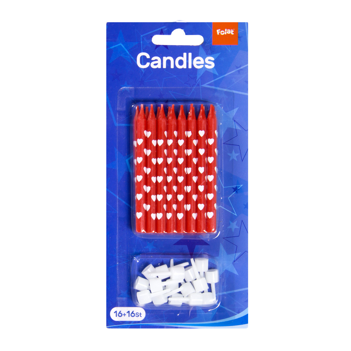 Candles Hearts, 16-pack