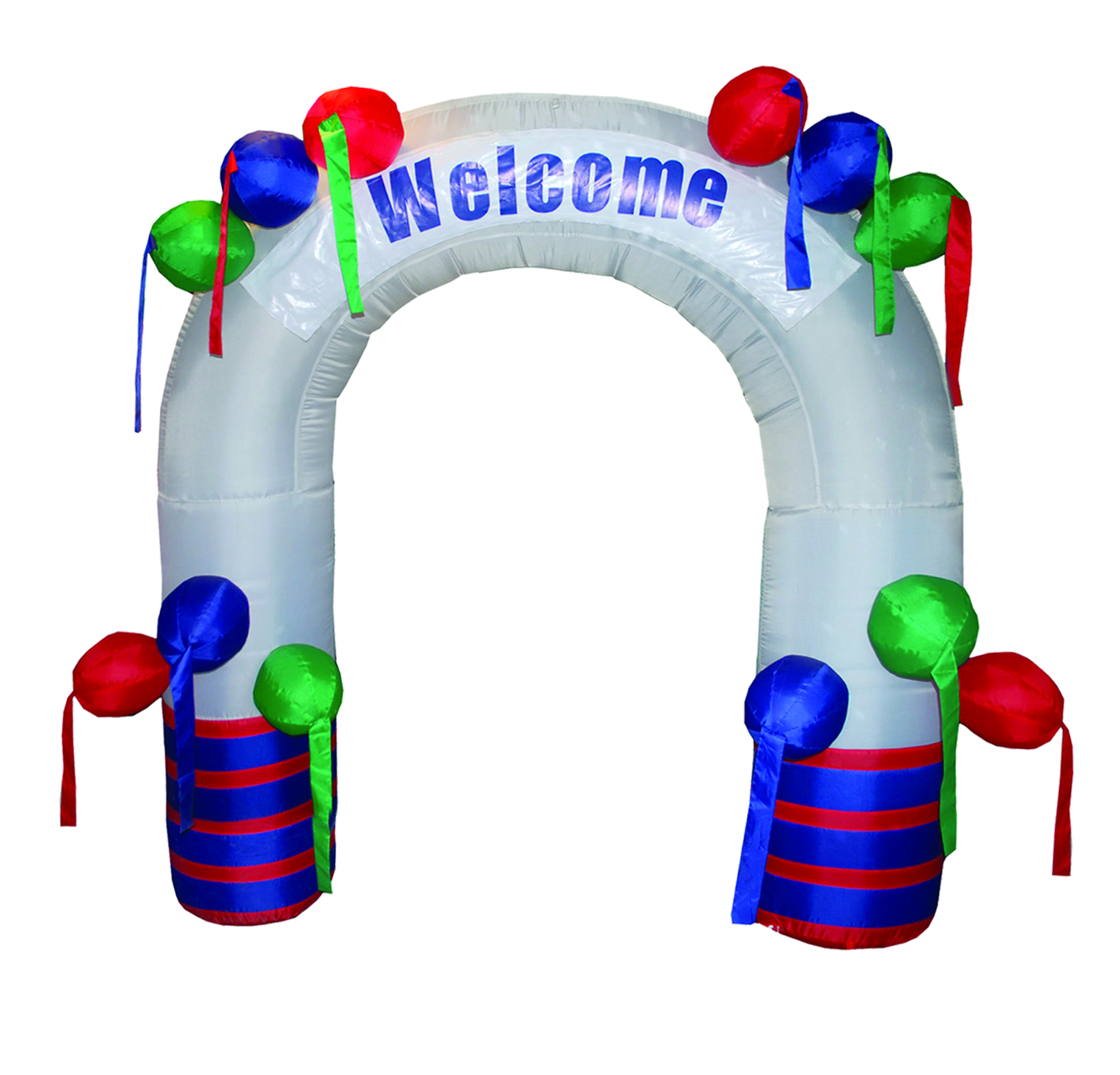 Inflatable arch and text Welcome