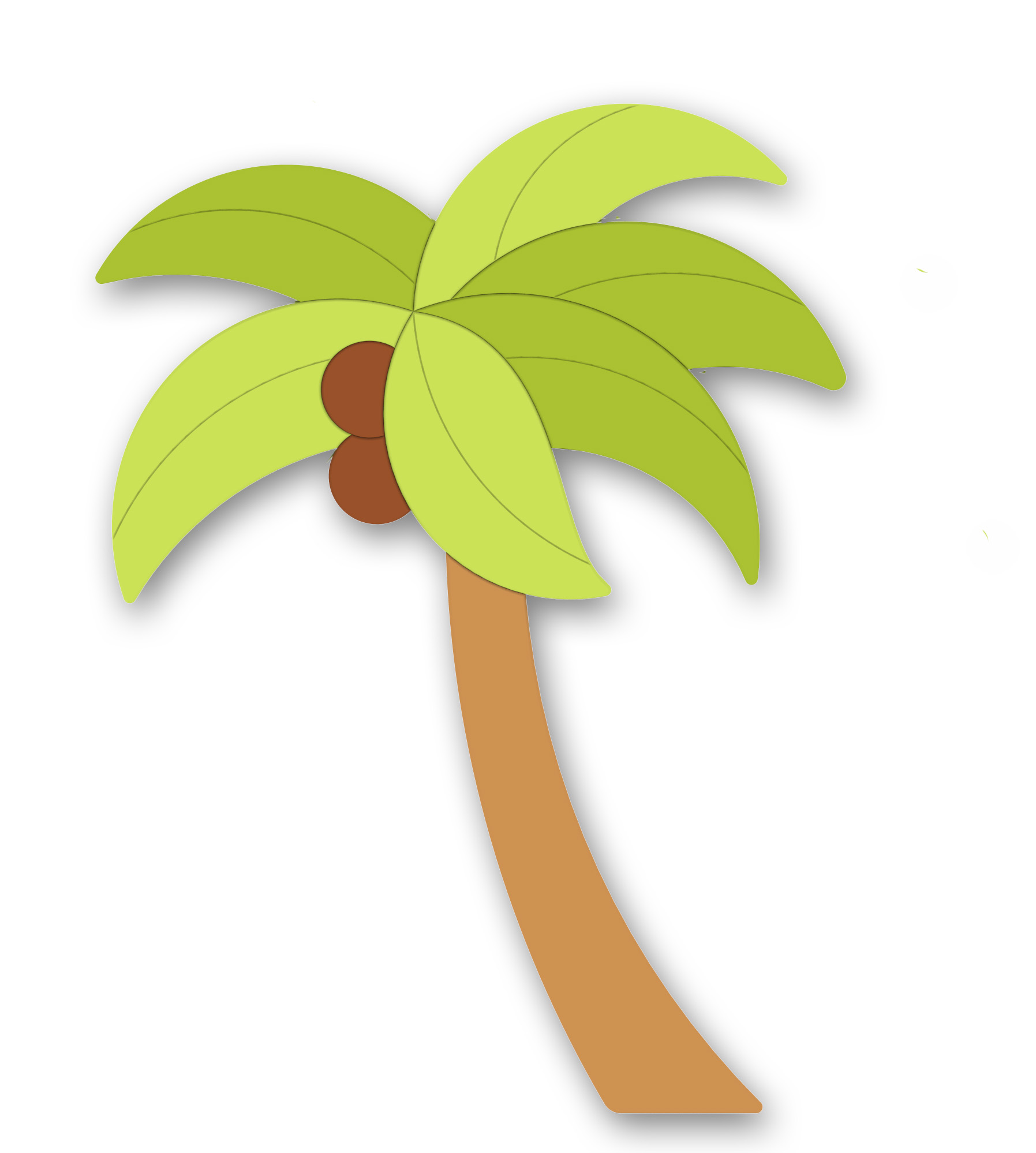 Dekoration Palm med kokosnötter