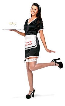 Sexy Servitris Dräkt 