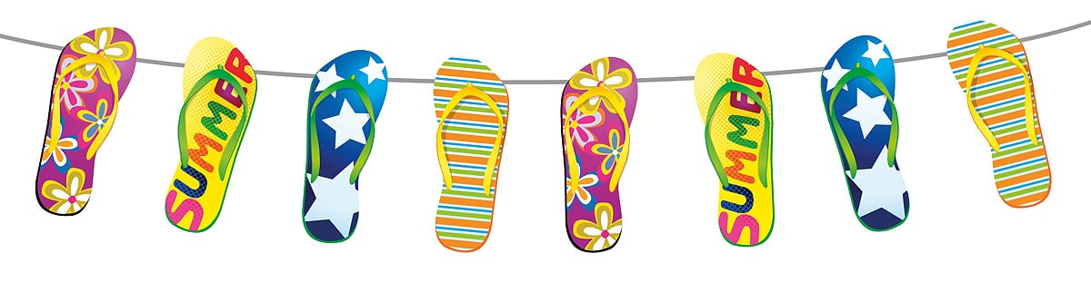 Flip Flop Girlang med Hawaiitema, 10 m