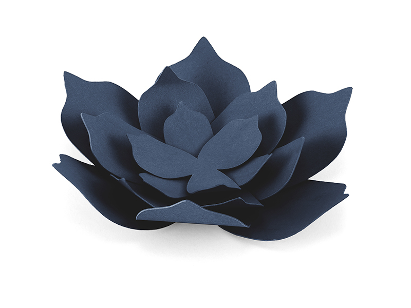 Bordsdekoration Pappersblomma, Mörkblå (1 pkt 3 st)