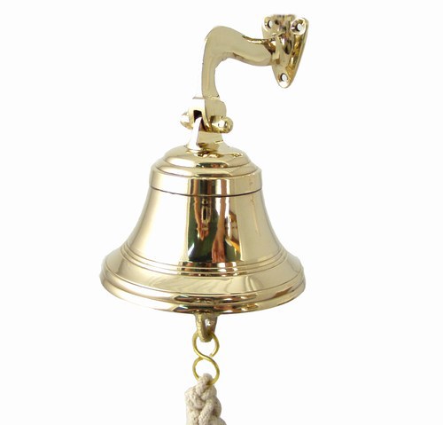 Ship clock in brass (9,5cm)