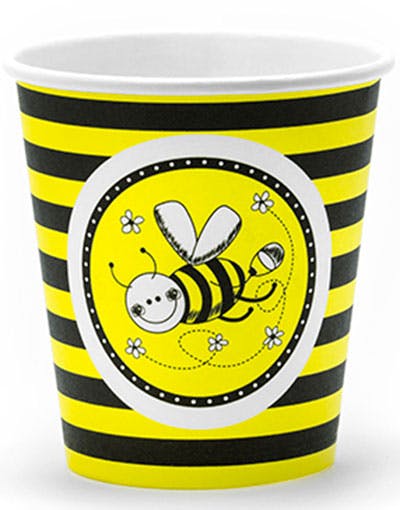 Pappmuggar 200 ml - Honungsbi (6 st) - 3