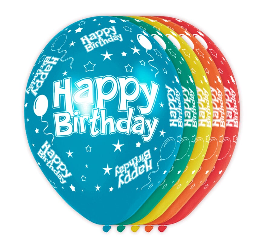 Balloner Happy Birthday Rainbow