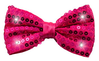 Paljettfluga Rosa med LED ljus