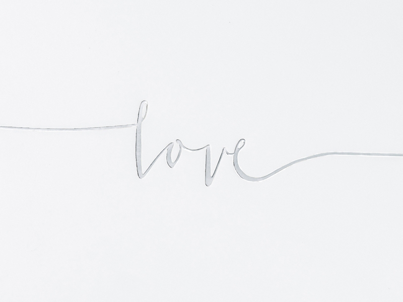 Gæstebog til bryllup, LOVE (sølv) - 5