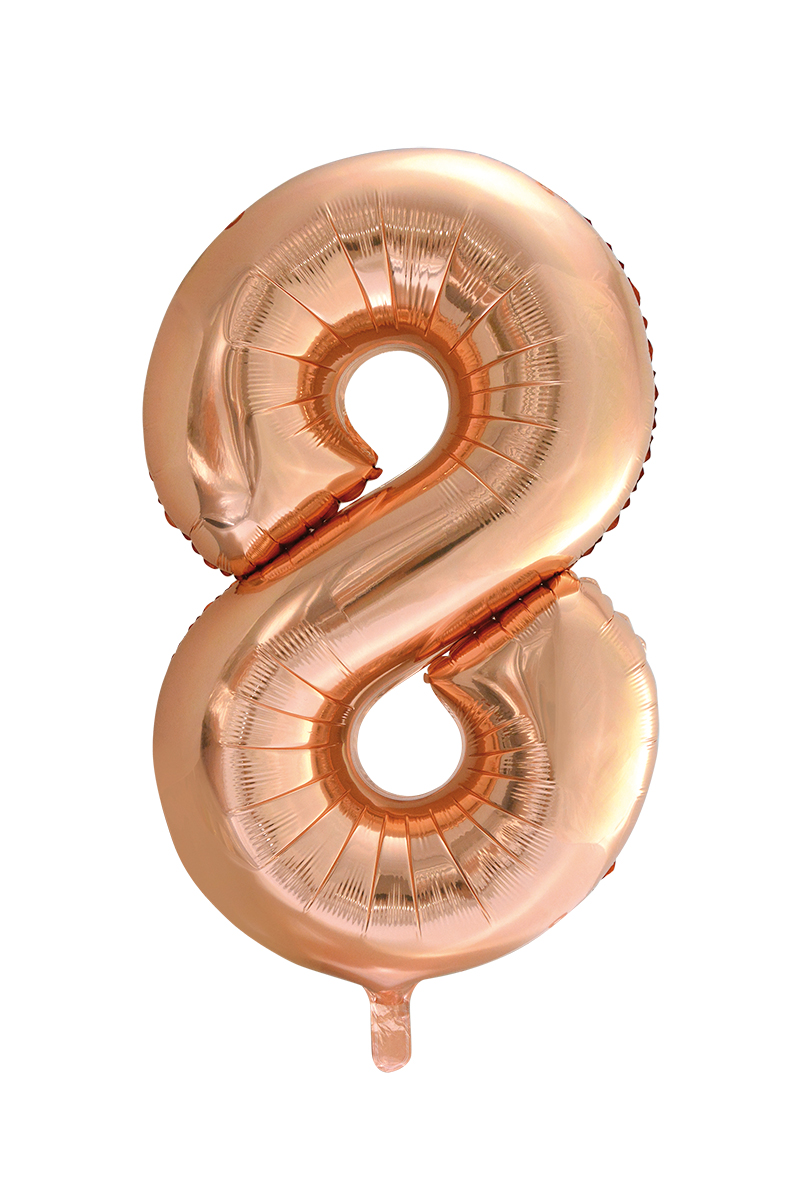 Number Balloons Rosegold (86 cm) - 5