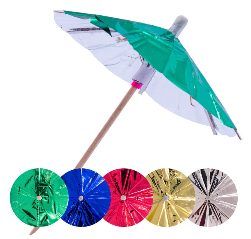 Picks Umbrella Metallic, 15 pc
