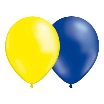 Ballonger Blå/Gule (80 stk)