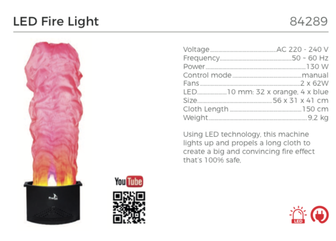 Eldmaskin med LED ljus  - 2