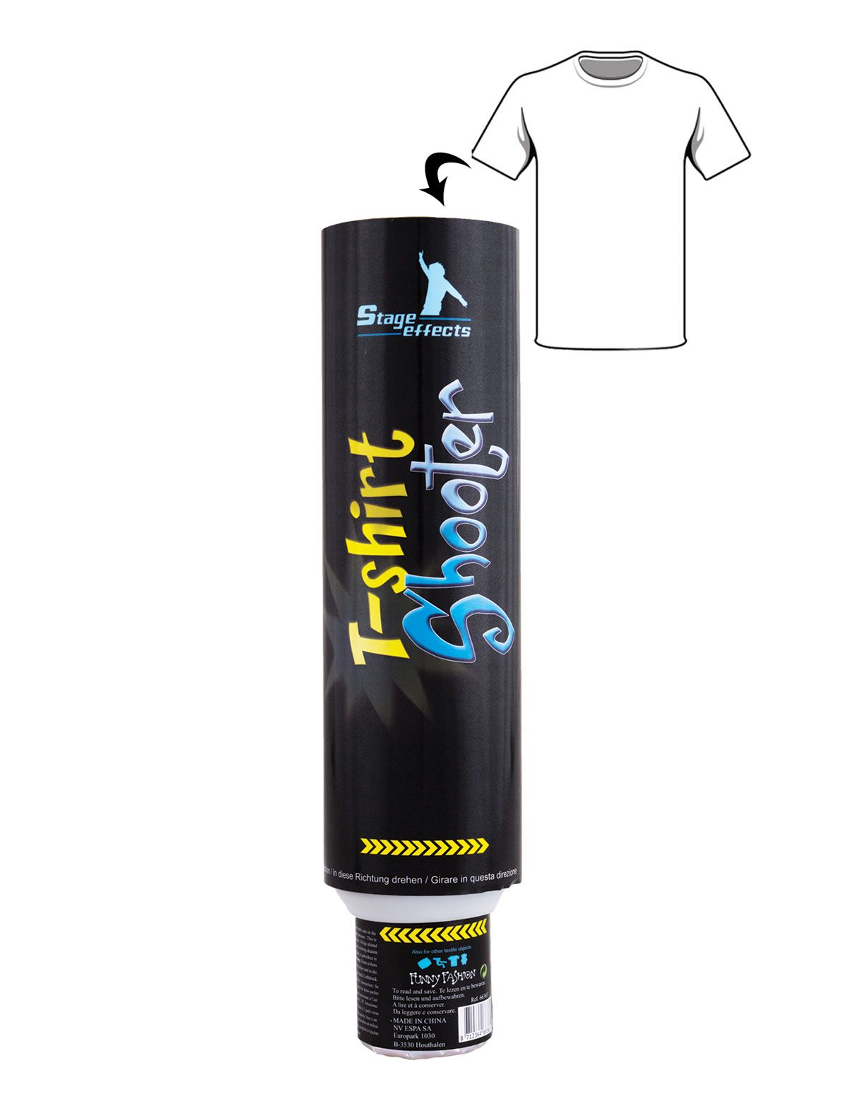 Confetti shooter for T-shirt 