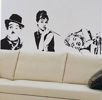 Ansikter - ikoner -  wallsticker