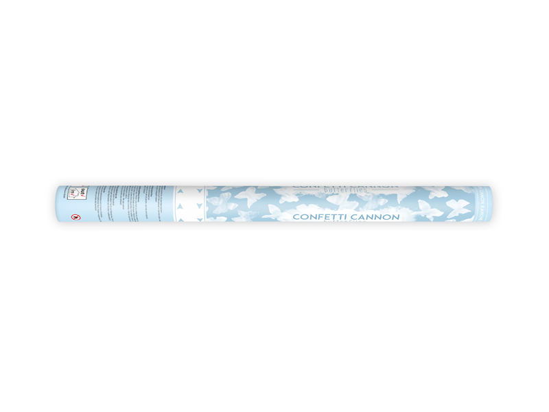 Konfettikanon Sommerfugler, Hvit 60 cm - 2