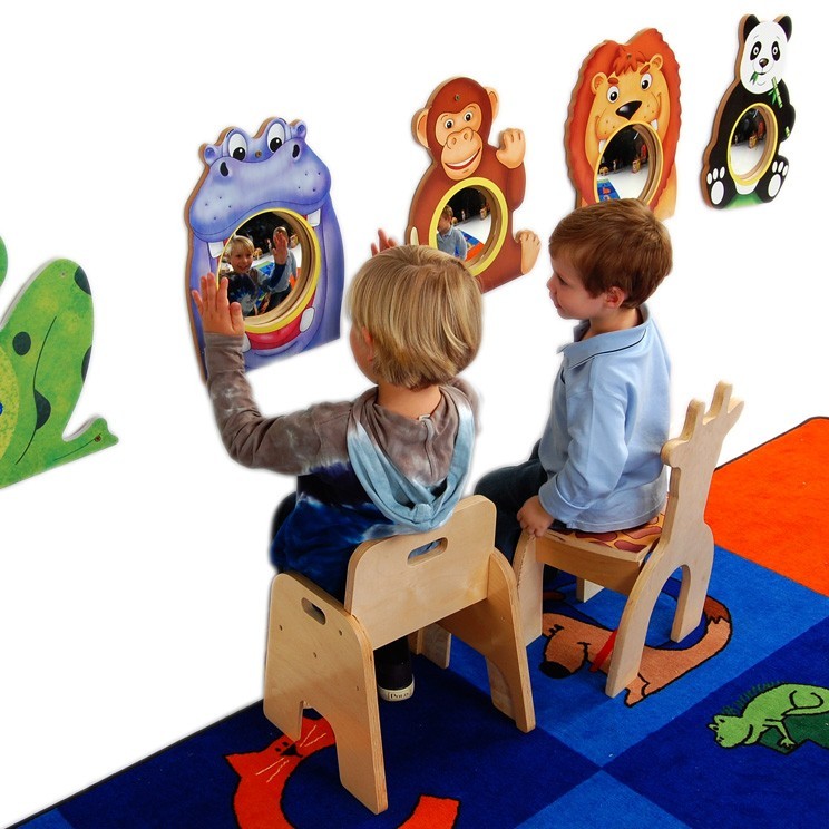 Spejlsæt Panda og venner (4 dele) - 2