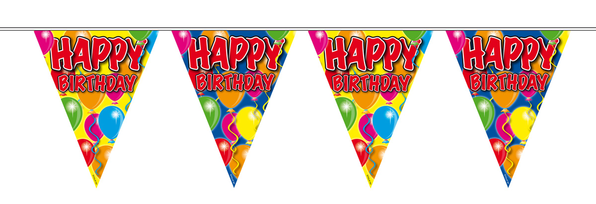 Flagbanner Happy Birthday