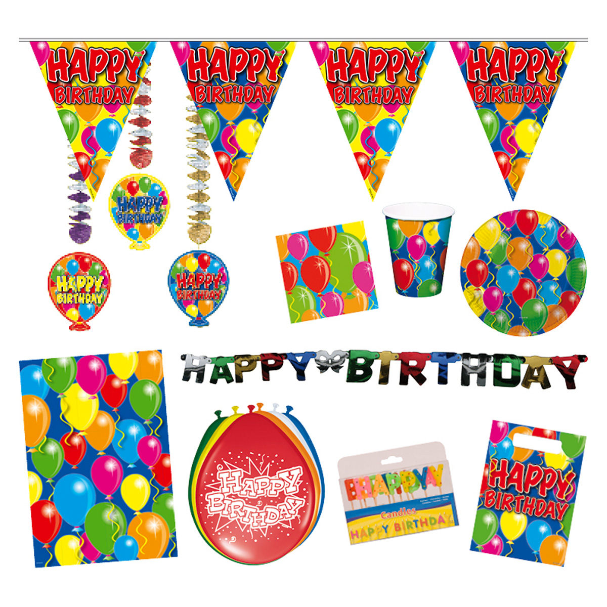 Kalaspaket Happy Birthday, 8 pers