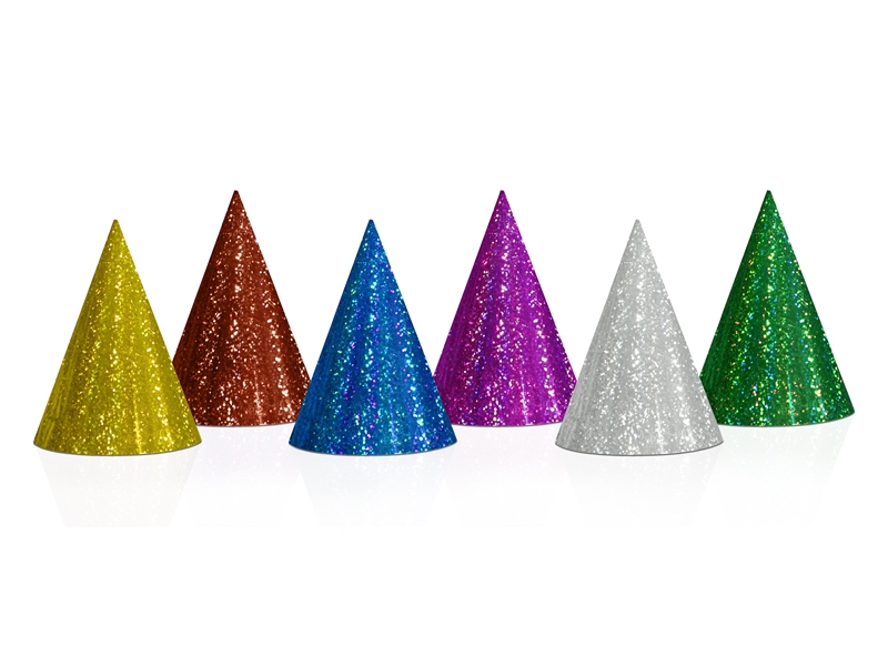 Hats Party Mixed Metallic Colours