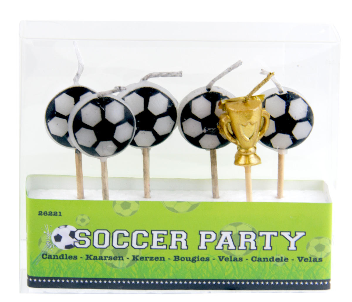 Candle Set Football, 6 pc