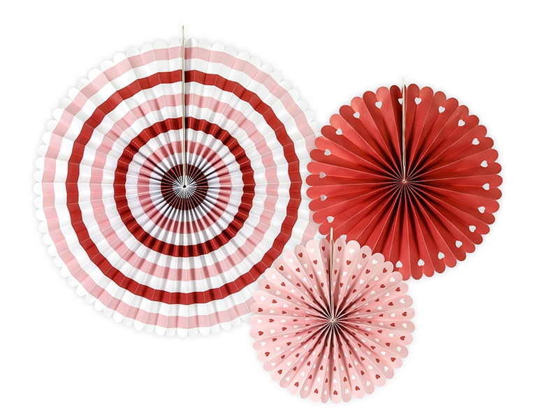 Decorative Rosettes Sweet Love, mix (1 pkt / 3 pc.)
