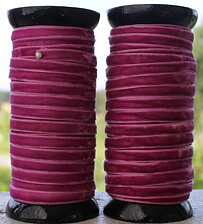 Sammetsband ceriselila