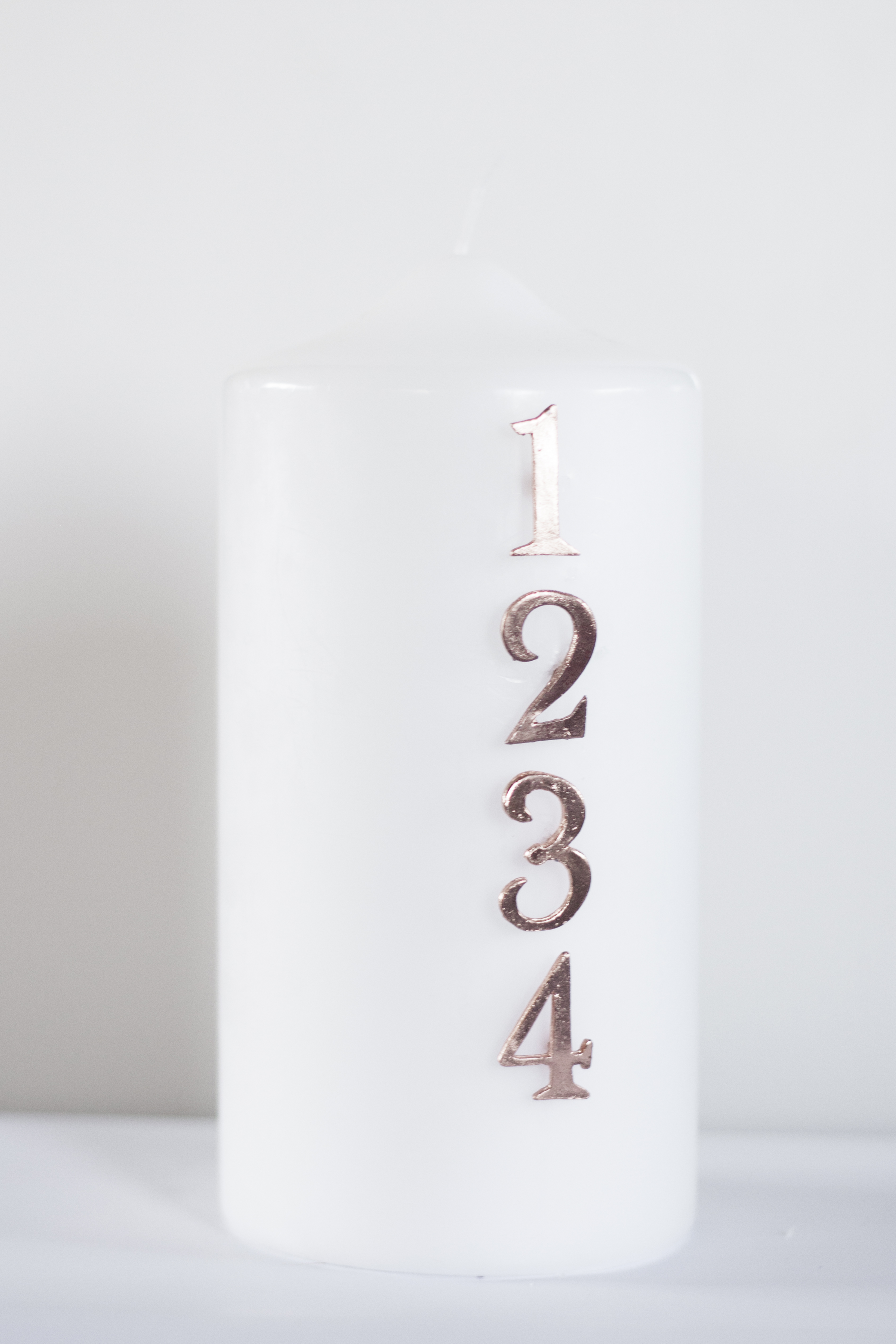 Ljussmycke Advent 1-2-3-4 koppar