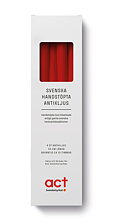 Handstöpta röda antikljus Act Svenska Kyrkan