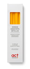 Handstöpta antikljus gula Act Svenska Kyrkan