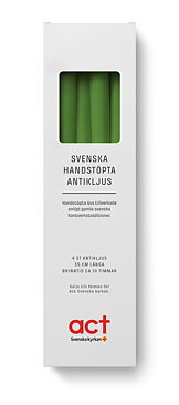 Handstöpta antikljus vårgrön Act Svenska Kyrkan
