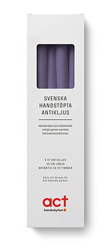 Handstöpta antikljus lila Act Svenska Kyrkan