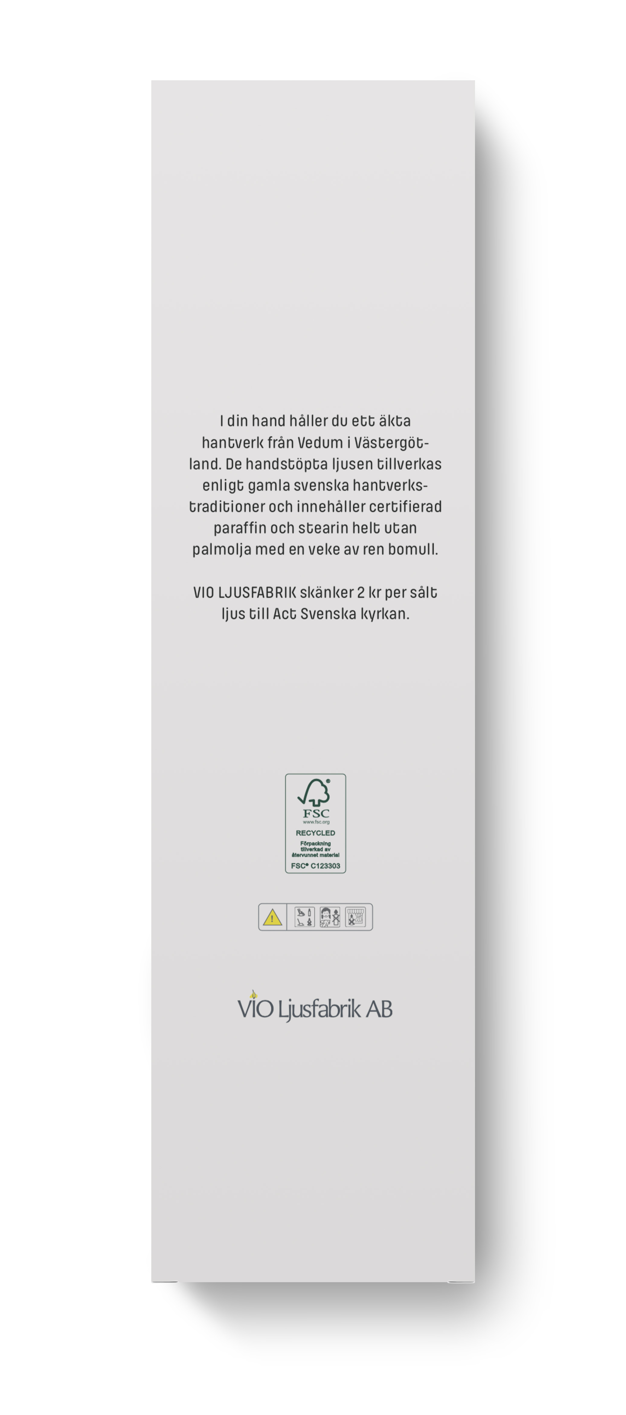 Handstöpta antikljus lila Act Svenska Kyrkan - 2